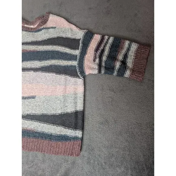 J. JILL knit chunky crew neck sweater-Pure Jill collection Size Med. 3/4 sleeve - Picture 3 of 7